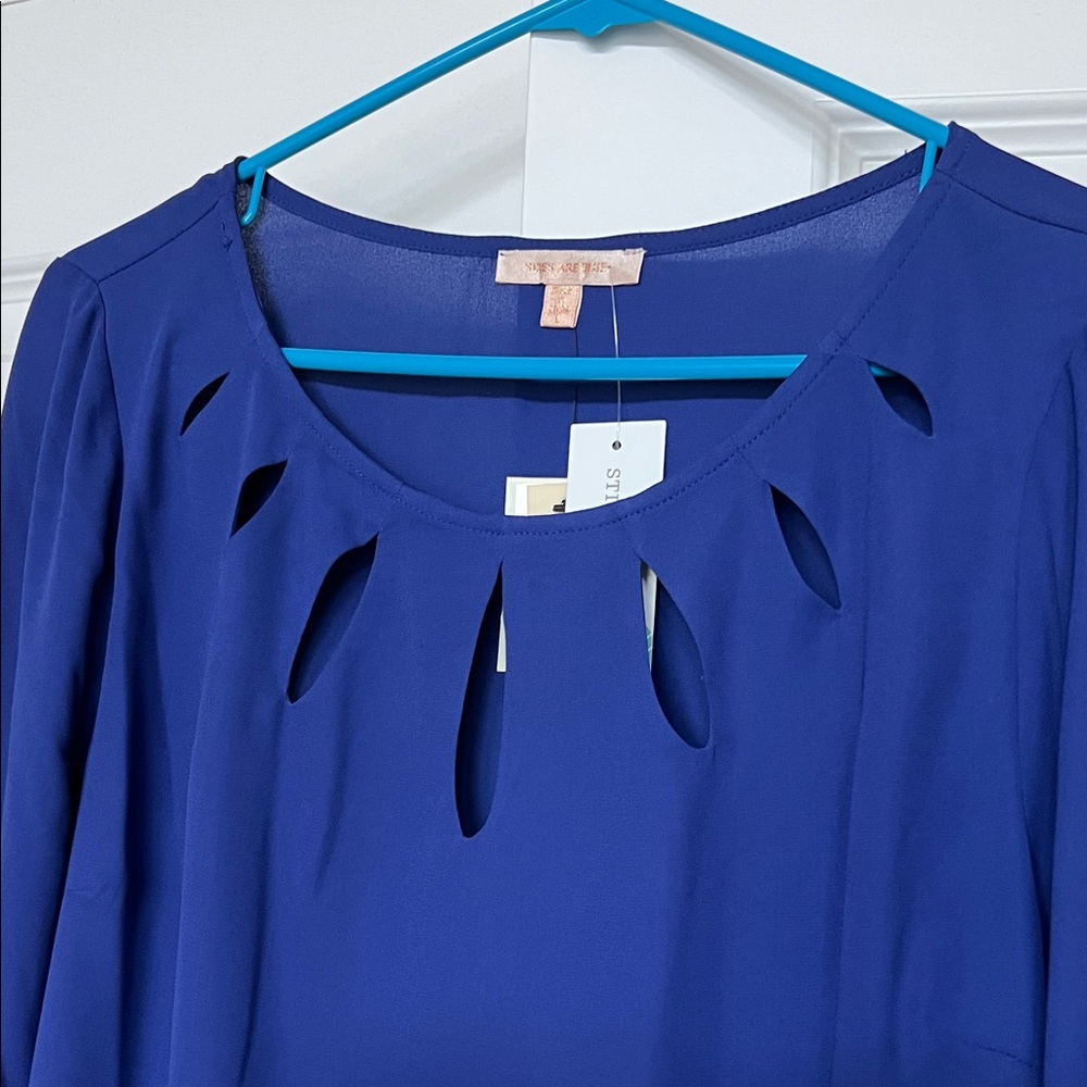 Elegant Blue Women's Top